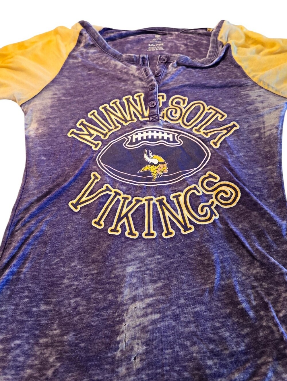 Minnesota Vikings Purple & Yellow Top Size Small